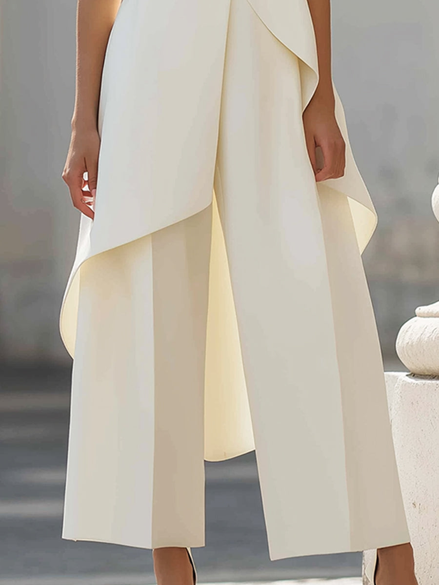 Harper | Jumpsuit with Asymmetrical Overlay