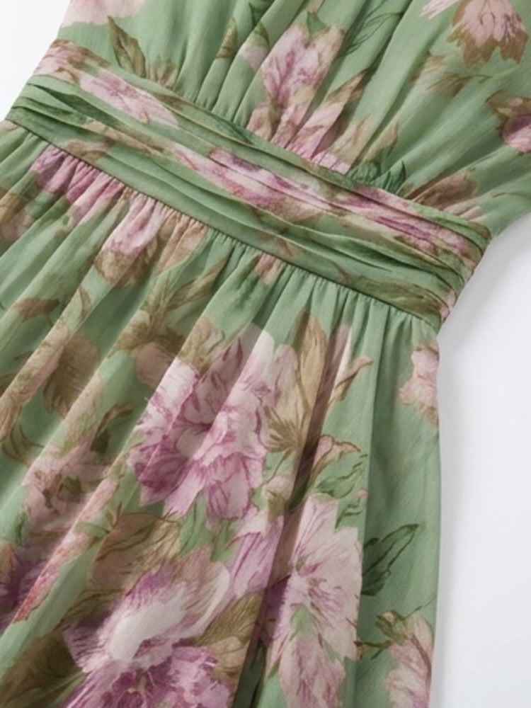 Adele | Floral Halter Maxi Dress – Wells & Rose