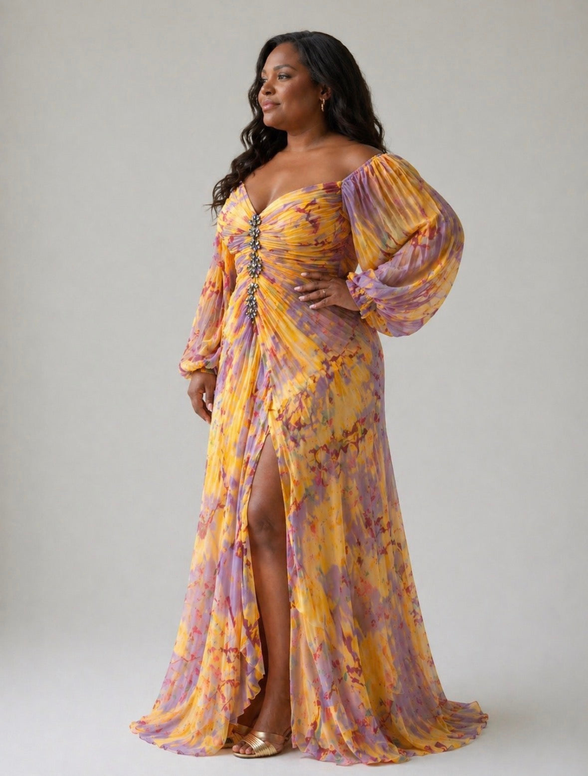 Ellis & Johnson™ | Elegant Dress with V-Neck