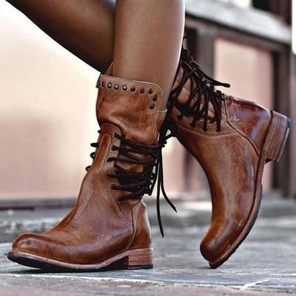 Cissâ„¢ | Vintage Lace-Up Boots