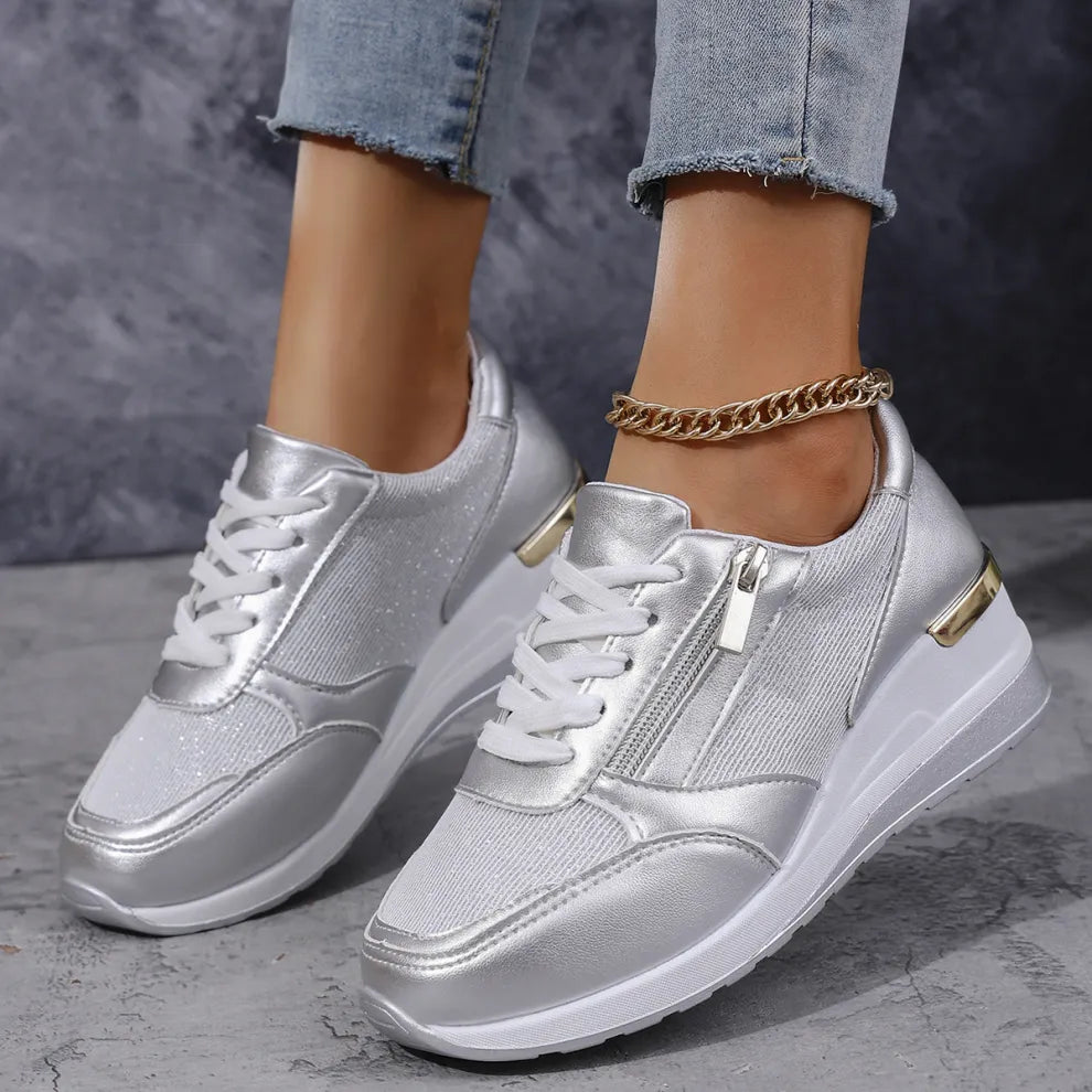 Julia | Orthopedic sneakers with laces and side closure