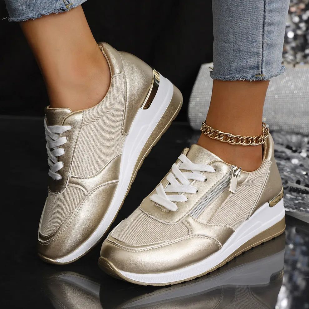 Julia | Orthopedic sneakers with laces and side closure