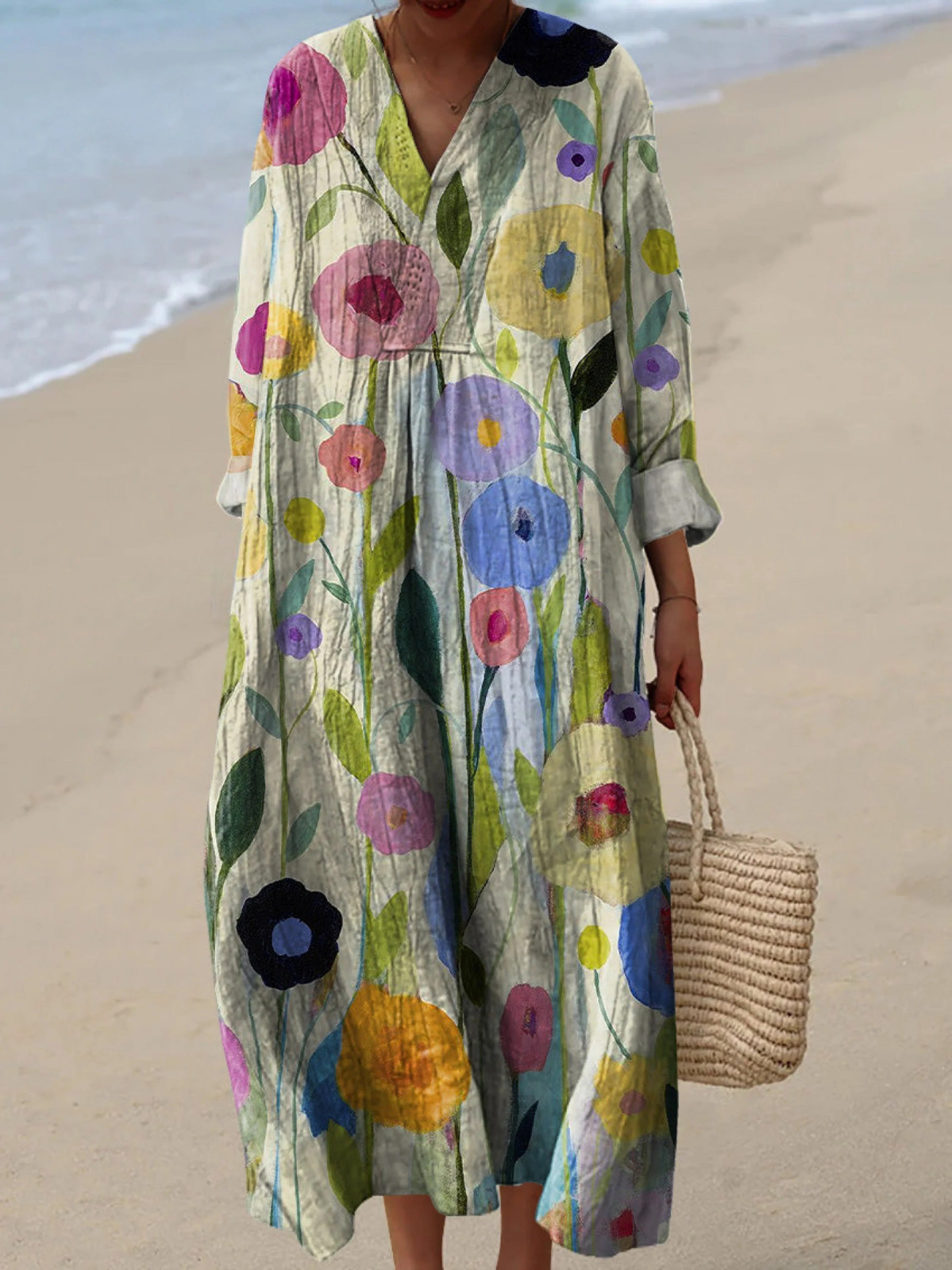 Naomi | Watercolor Floral Maxi Dress
