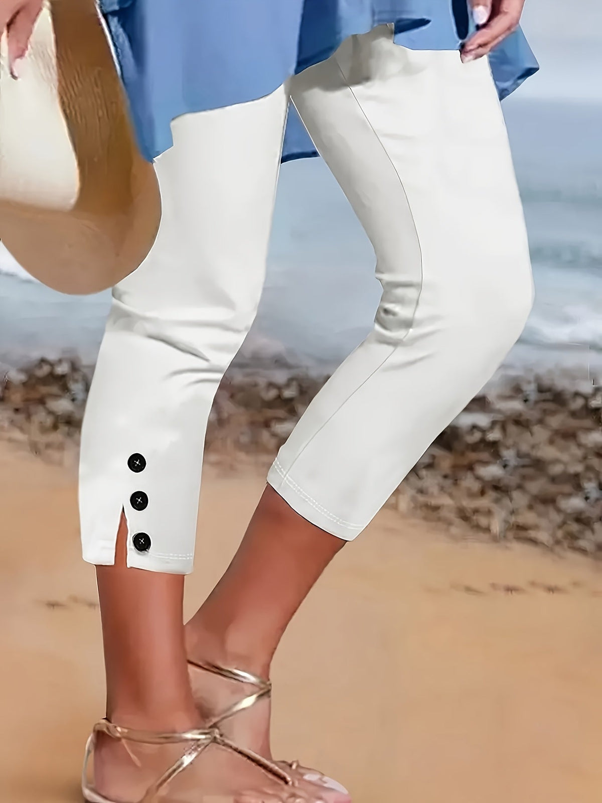 Clara | Stretch Capri Trousers – Wells & Rose