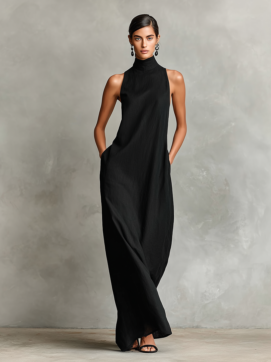 Chiara | Maxi Dress with High Neck