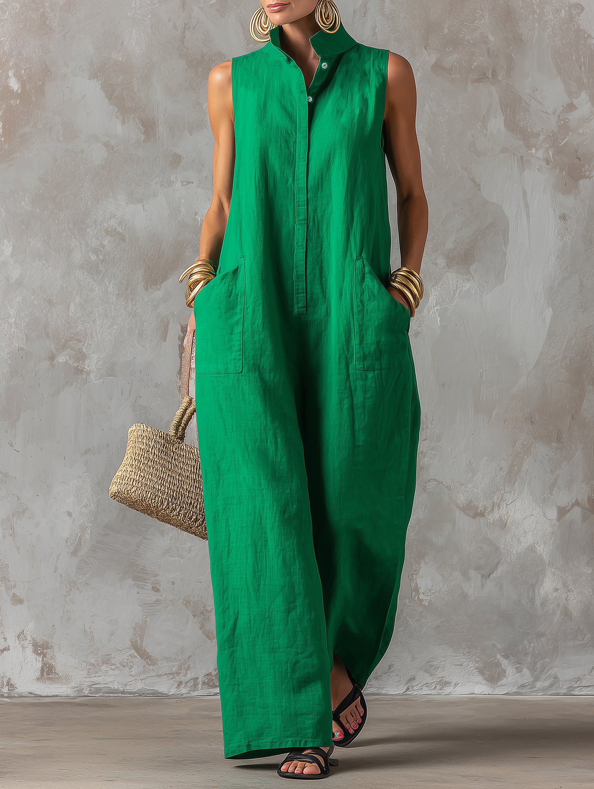 Carla β Emerald Green Jumpsuit