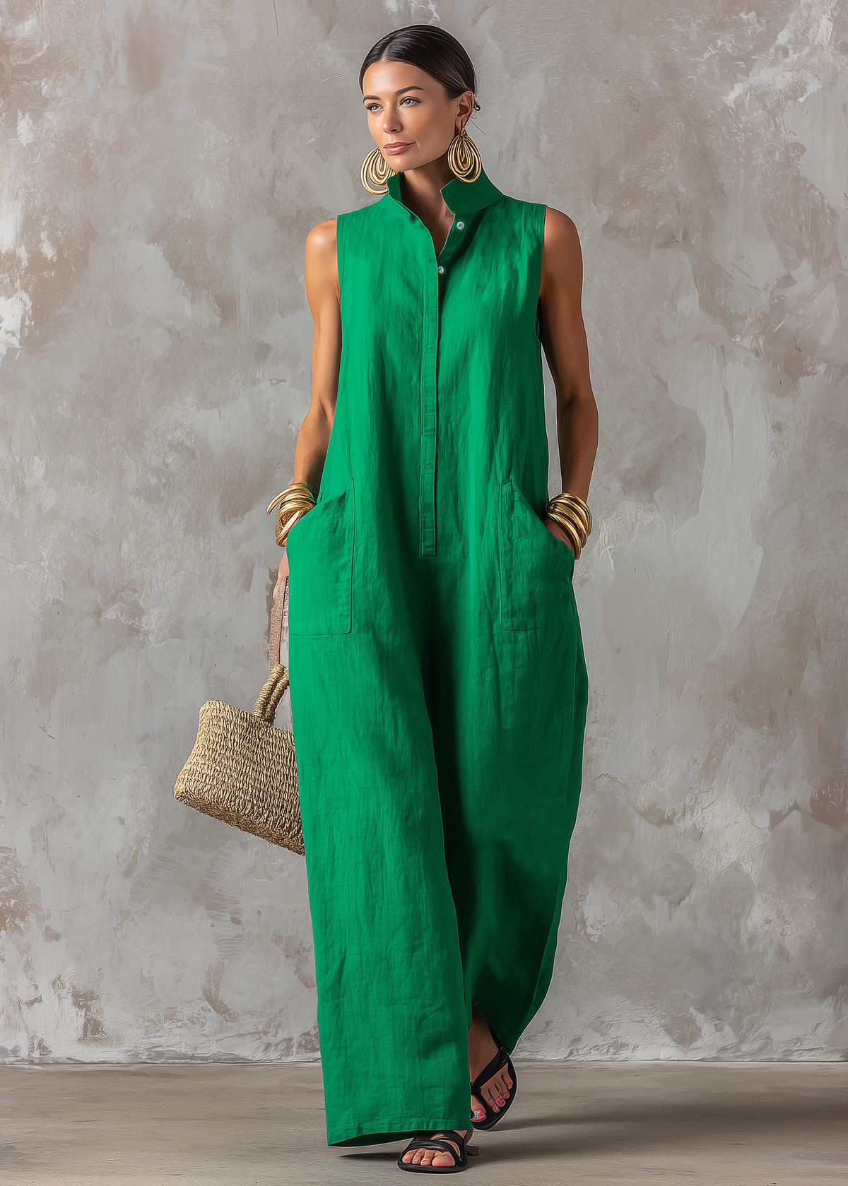 Carla β Emerald Green Jumpsuit