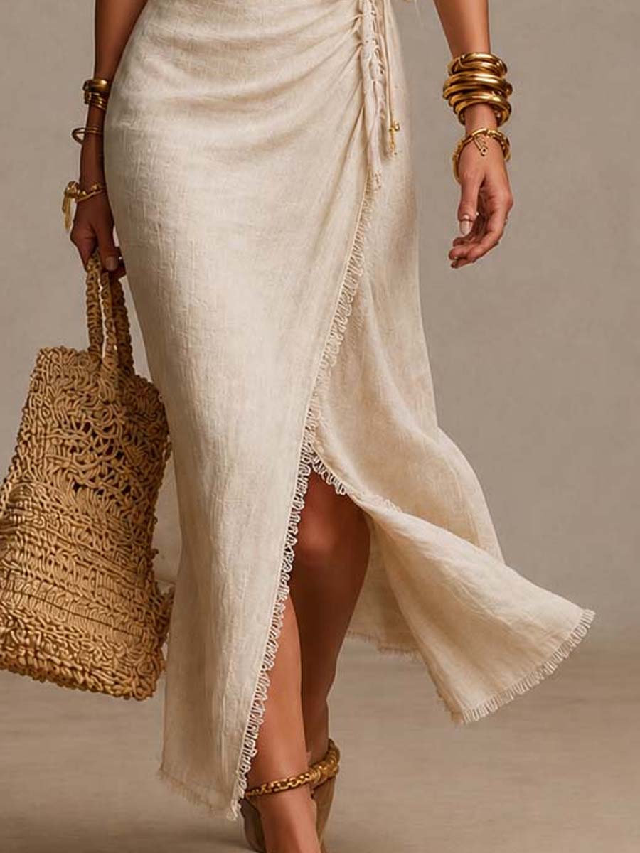 Nerina | Draped Midi Wrap Dress