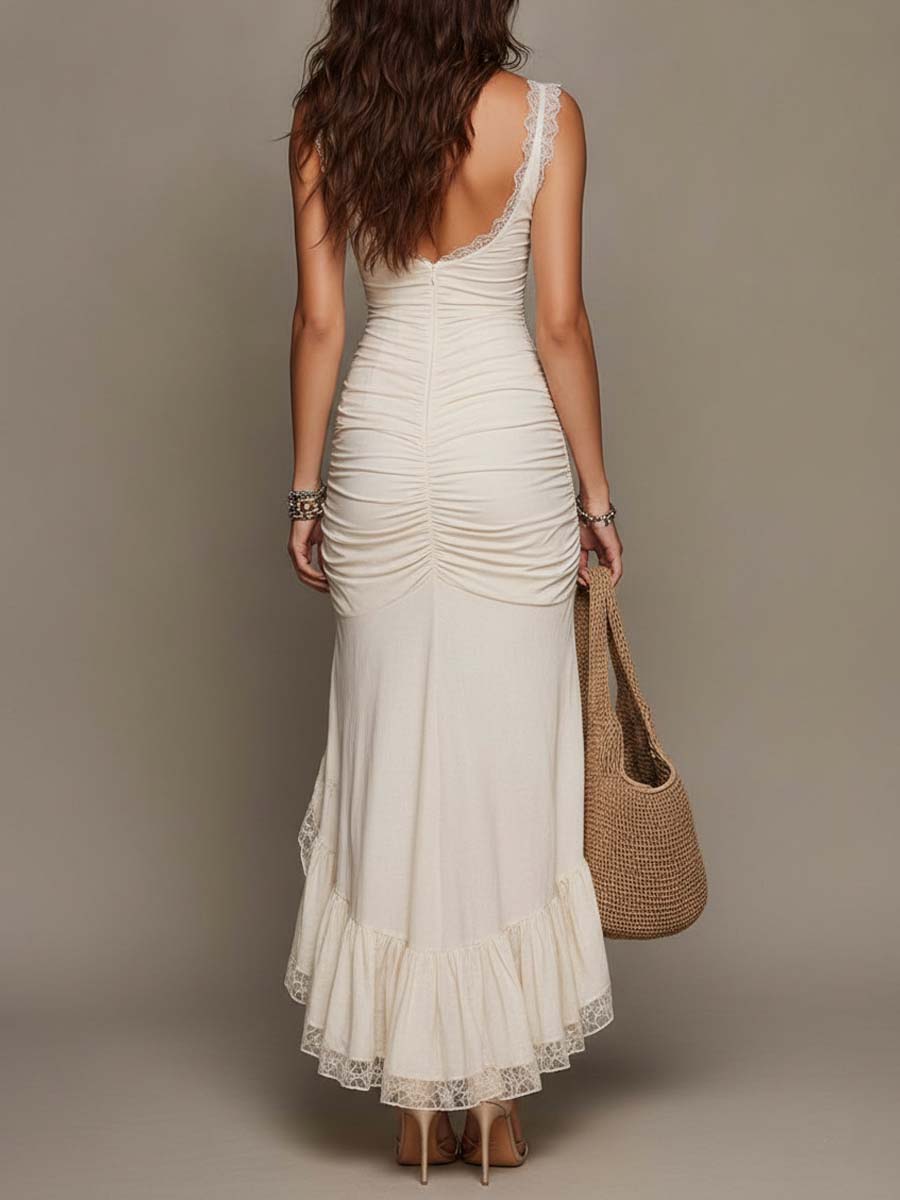 Imani | Cotton-Blend Mermaid Midi Dress