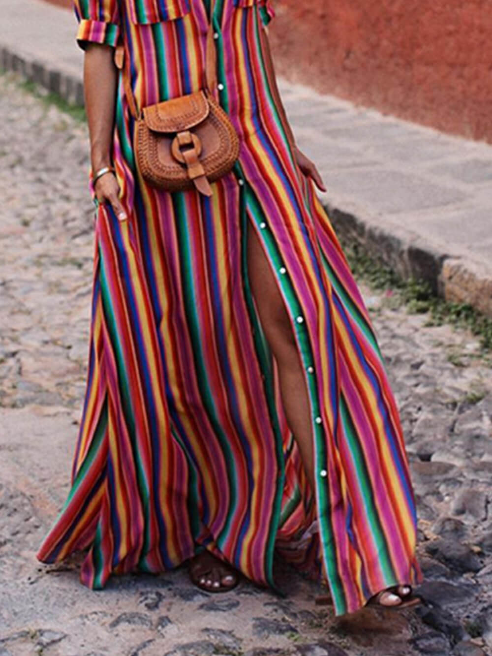 Rivera | Striped Shirt Maxi Skirt – Wells & Rose