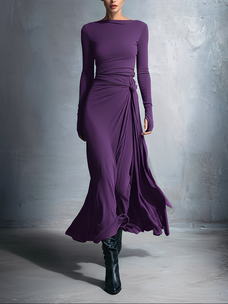 NAOMIE | Wrap-Knot Maxi Dress