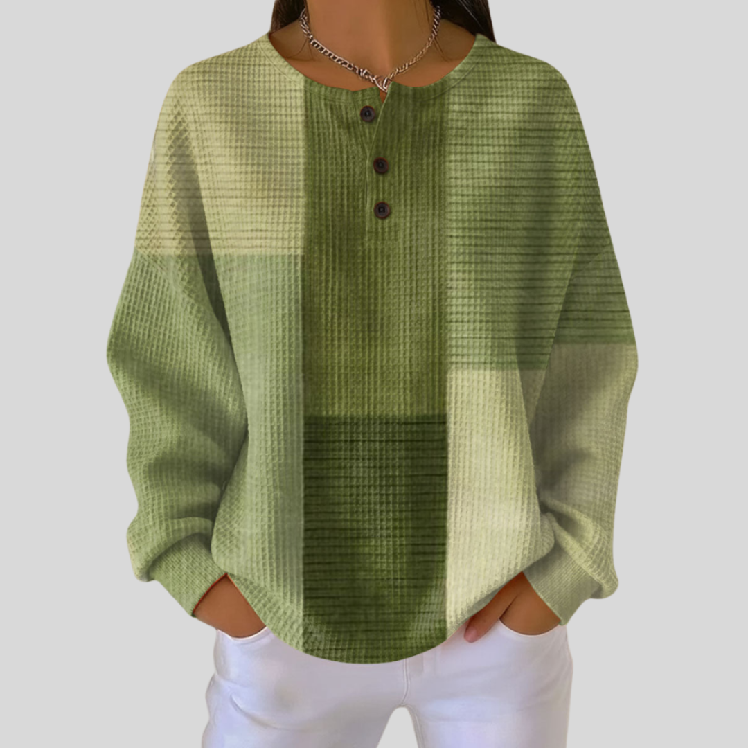 Shelby | Sage Henley Sweatshirt – Wells & Rose