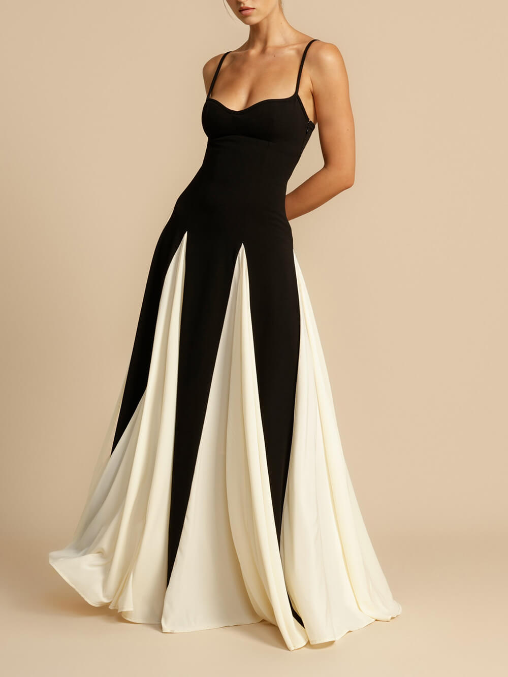 Vesper | Panelled A-Line Slip Maxi – Wells & Rose