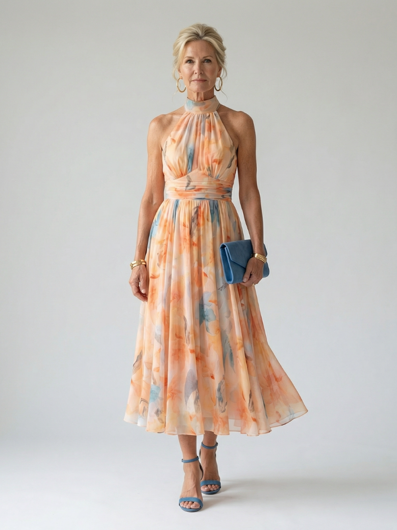 Ellis & Johnson™ | Soft Halter Midi Dress