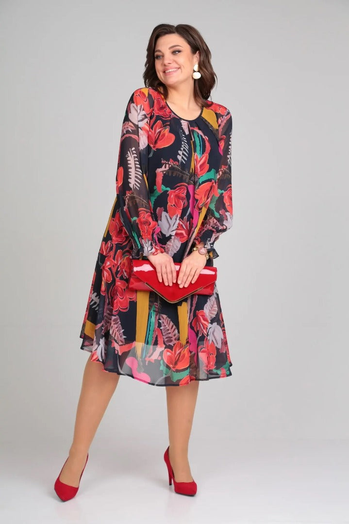 Florine | Elegant Floral Dress