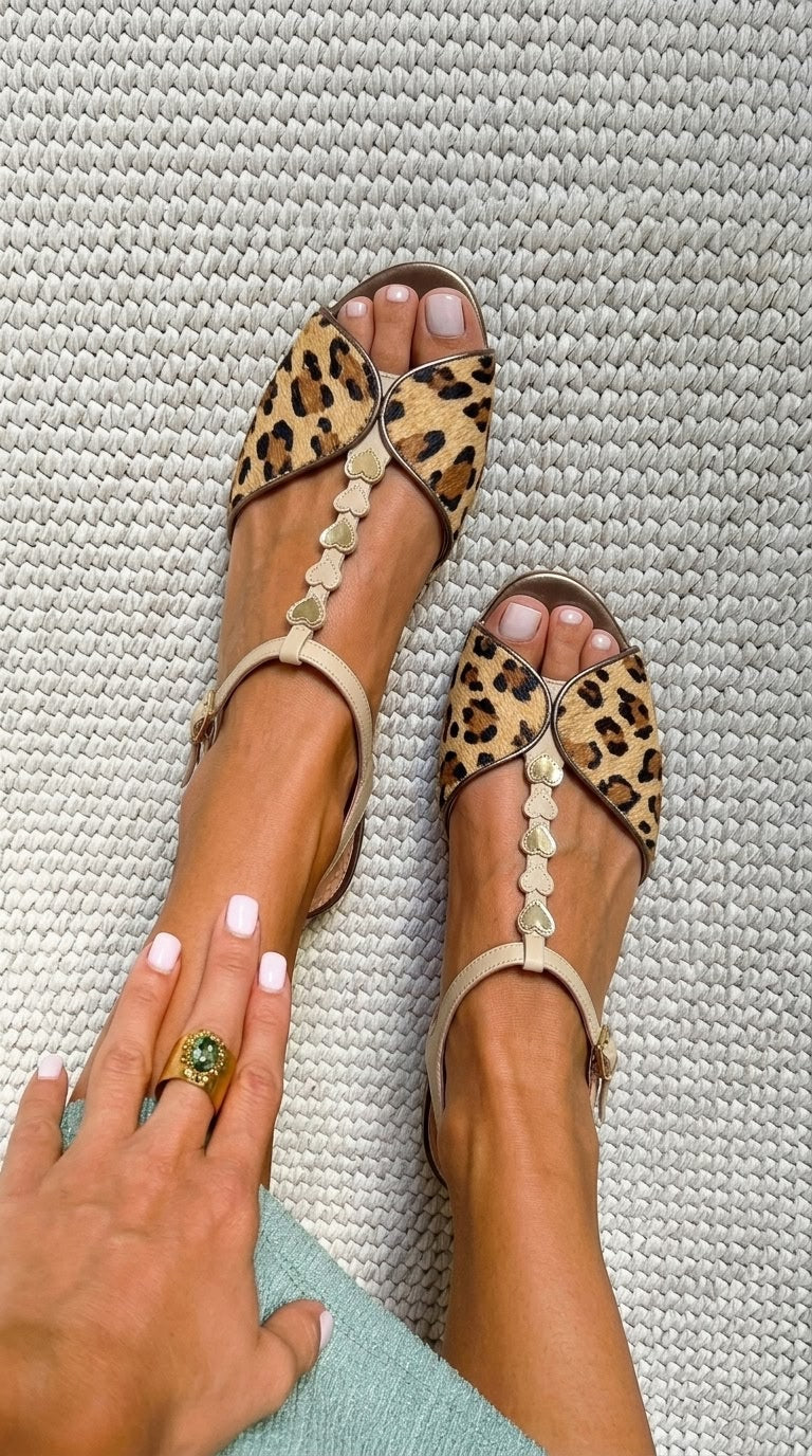 Maddison | Leopard Print Peep-Toe Sandal