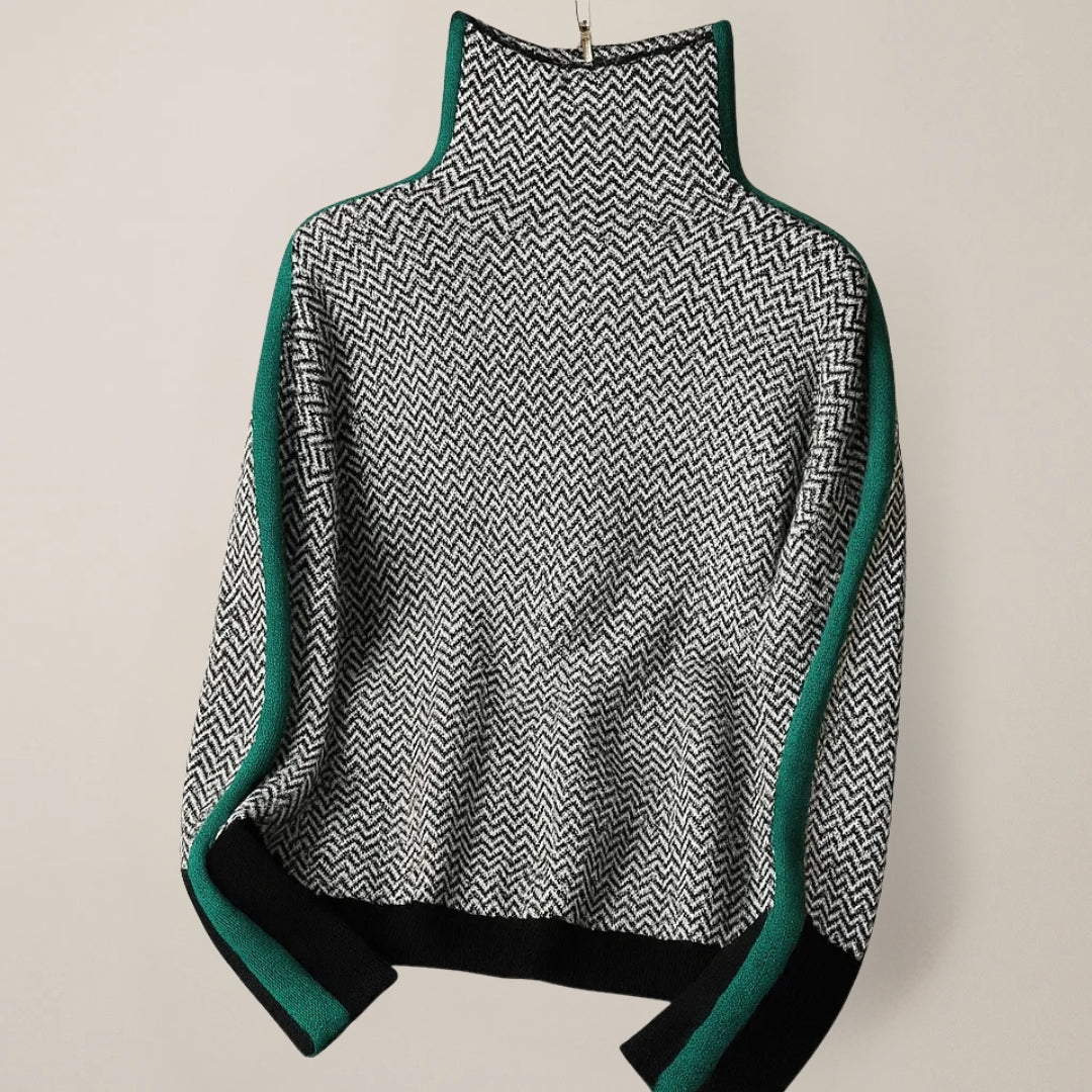 Martina | High Collar Pullover – Wells & Rose