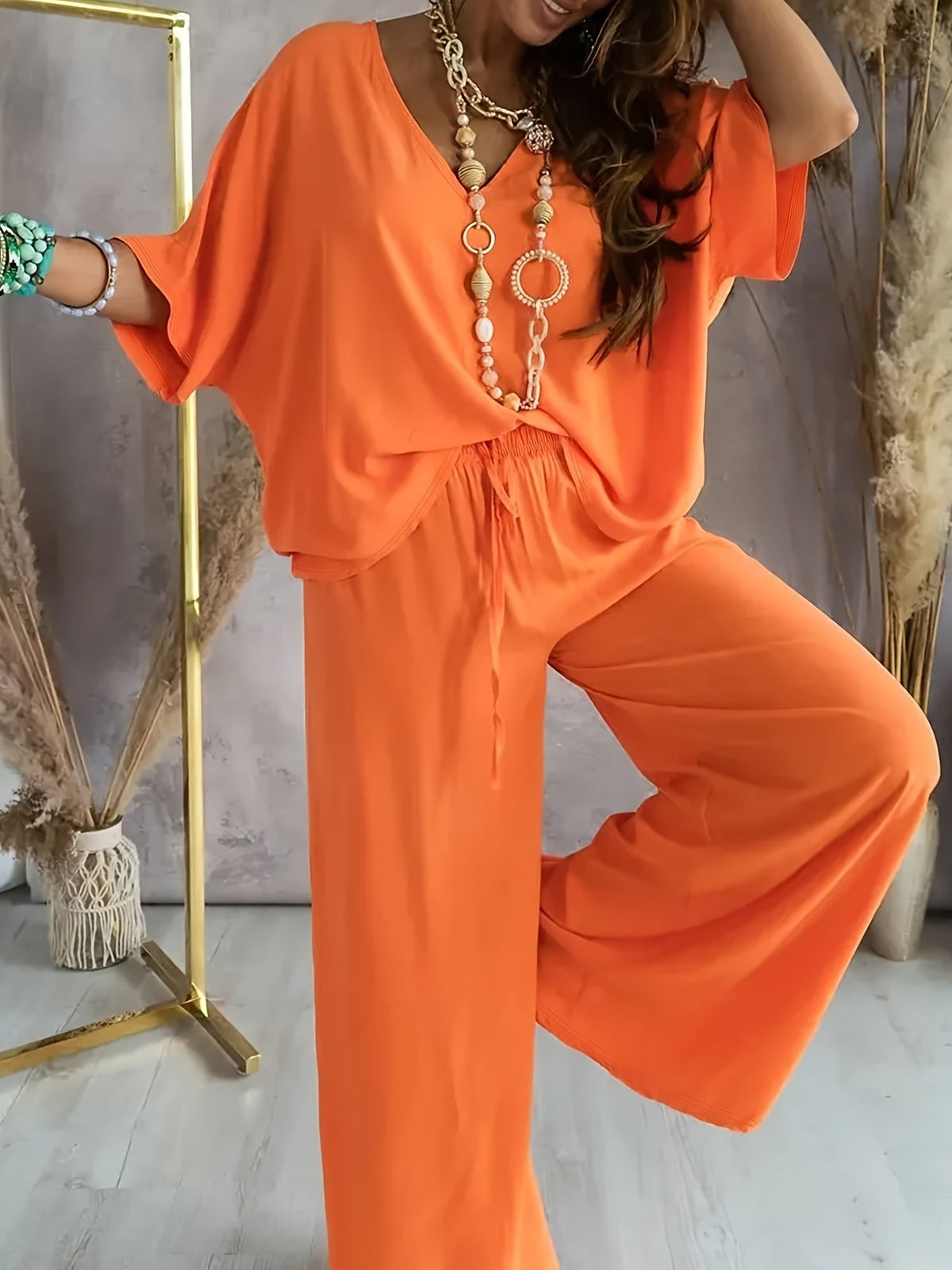 Nina | Two-Piece Lounge Set – Wells & Rose