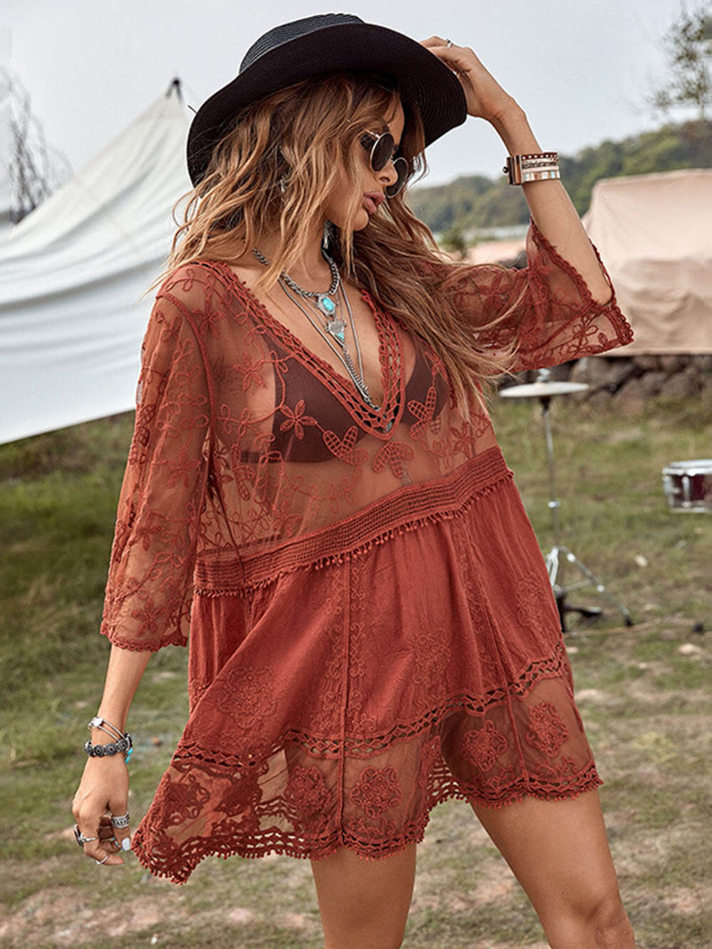 Selene | Openwork Beach Cover-Up – Wells & Rose