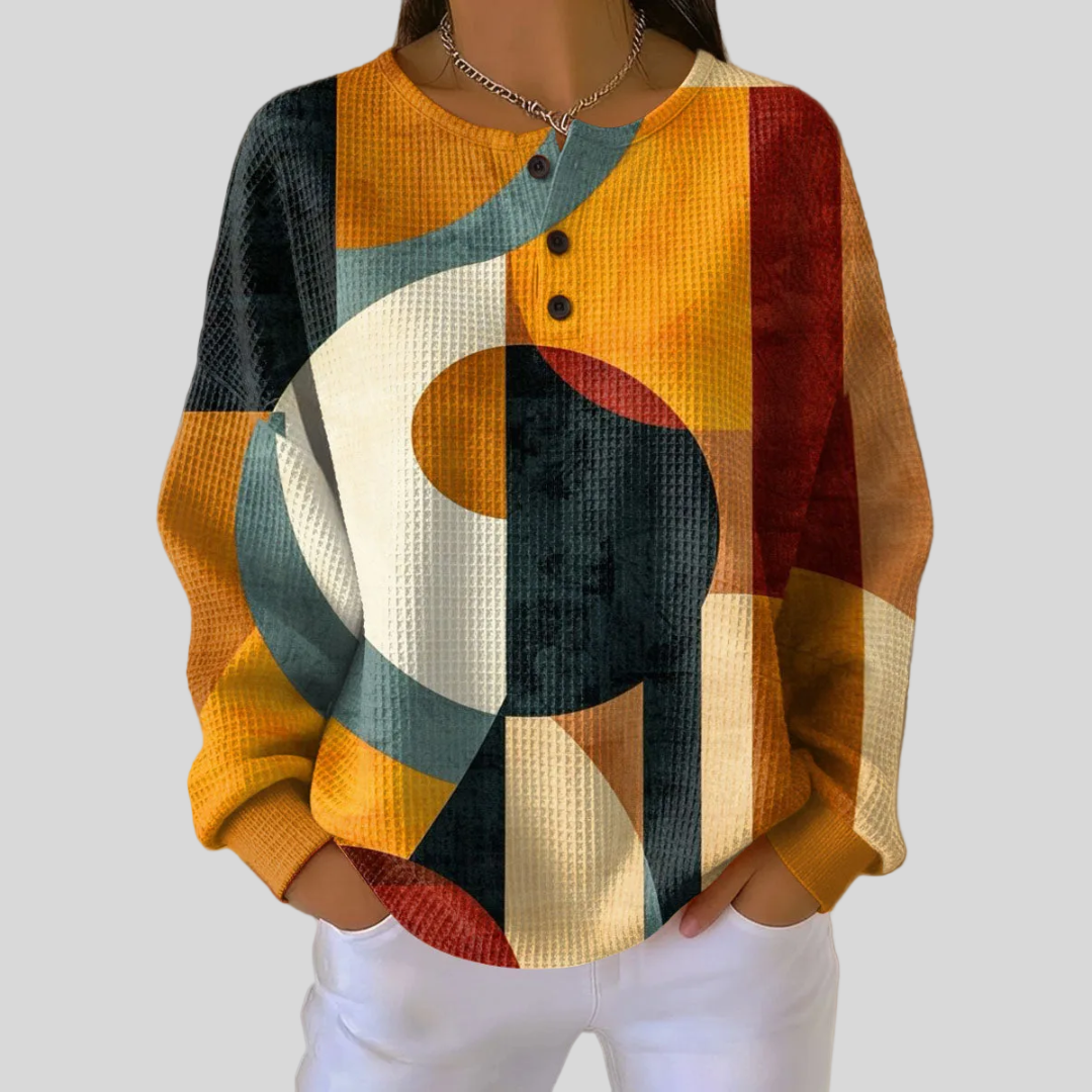 Brennan | Retro Geometric Sweatshirt – Wells & Rose