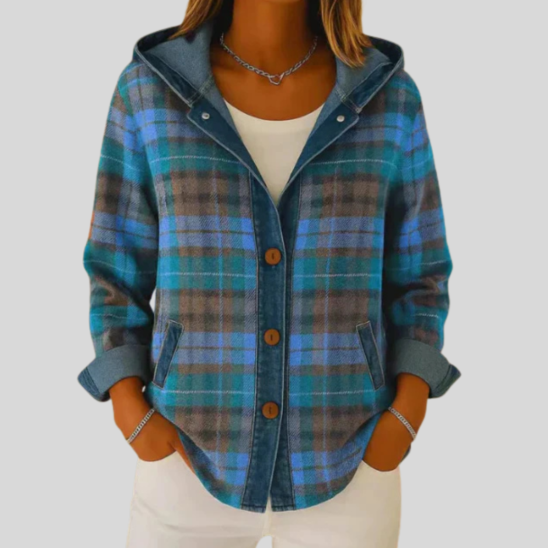 Hildred | Hooded Plaid Shacket – Wells & Rose
