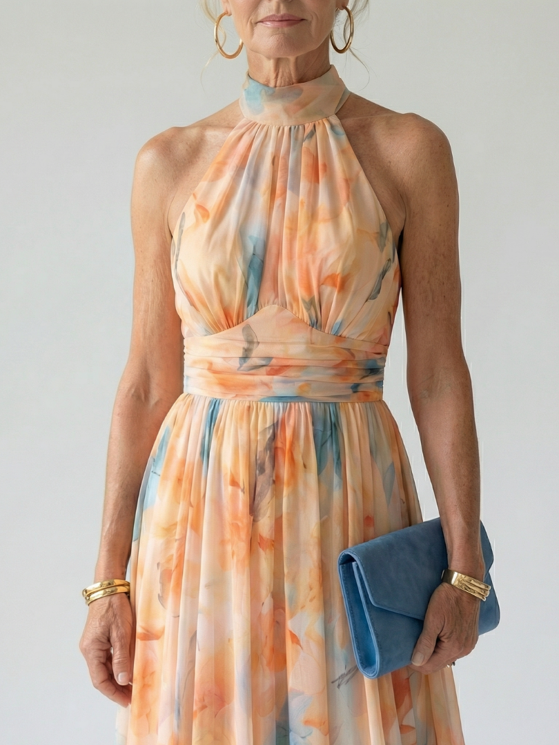 Ellis & Johnson™ | Soft Halter Midi Dress