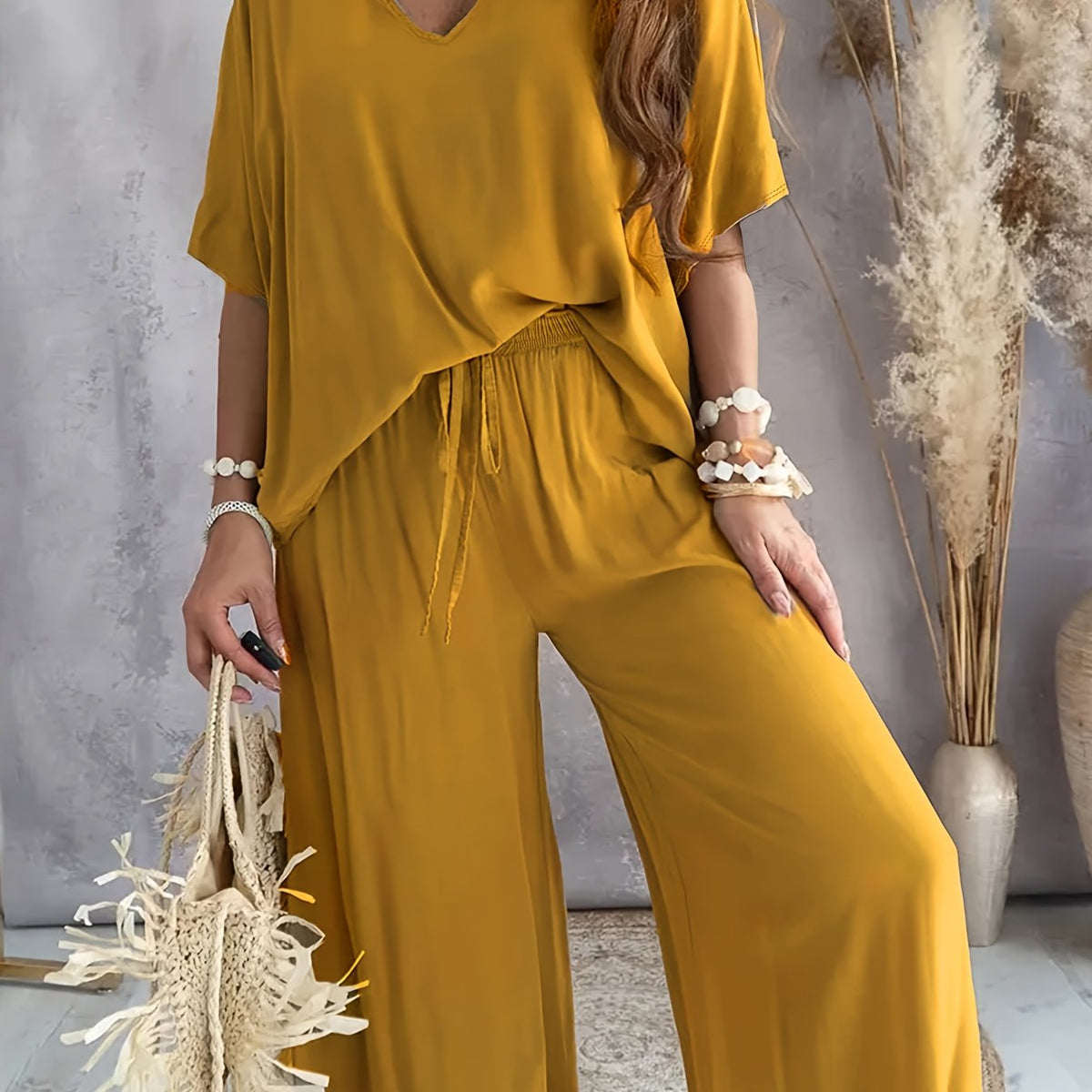 Nina | Two-Piece Lounge Set – Wells & Rose