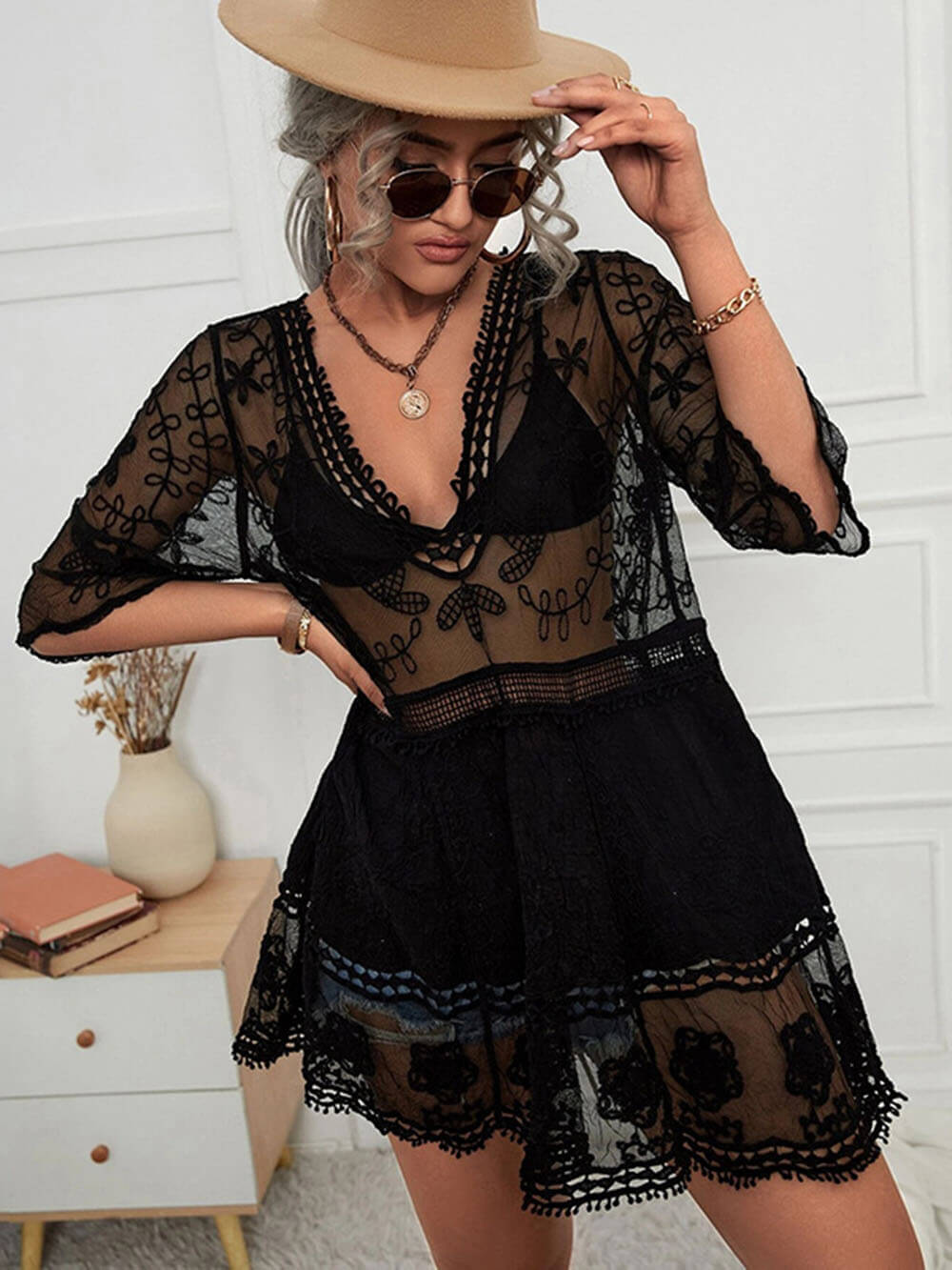 Selene | Openwork Beach Cover-Up – Wells & Rose