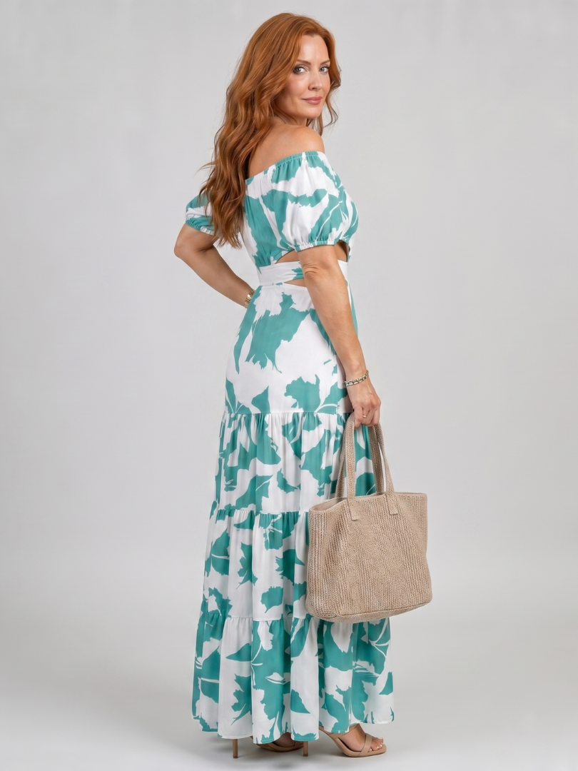 Coralie | Off-Shoulder Maxi Dress with Cut-Outs