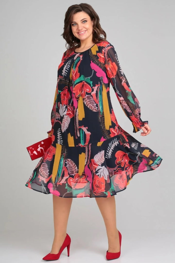 Florine | Elegant Floral Dress
