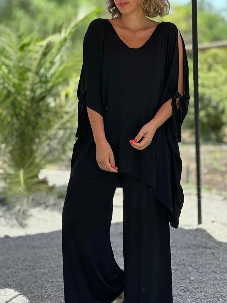 Ursula™ | Open Shoulder Tunic and Pants Set