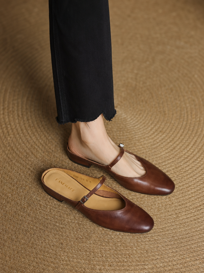 Genuine Leather Mules Merisa