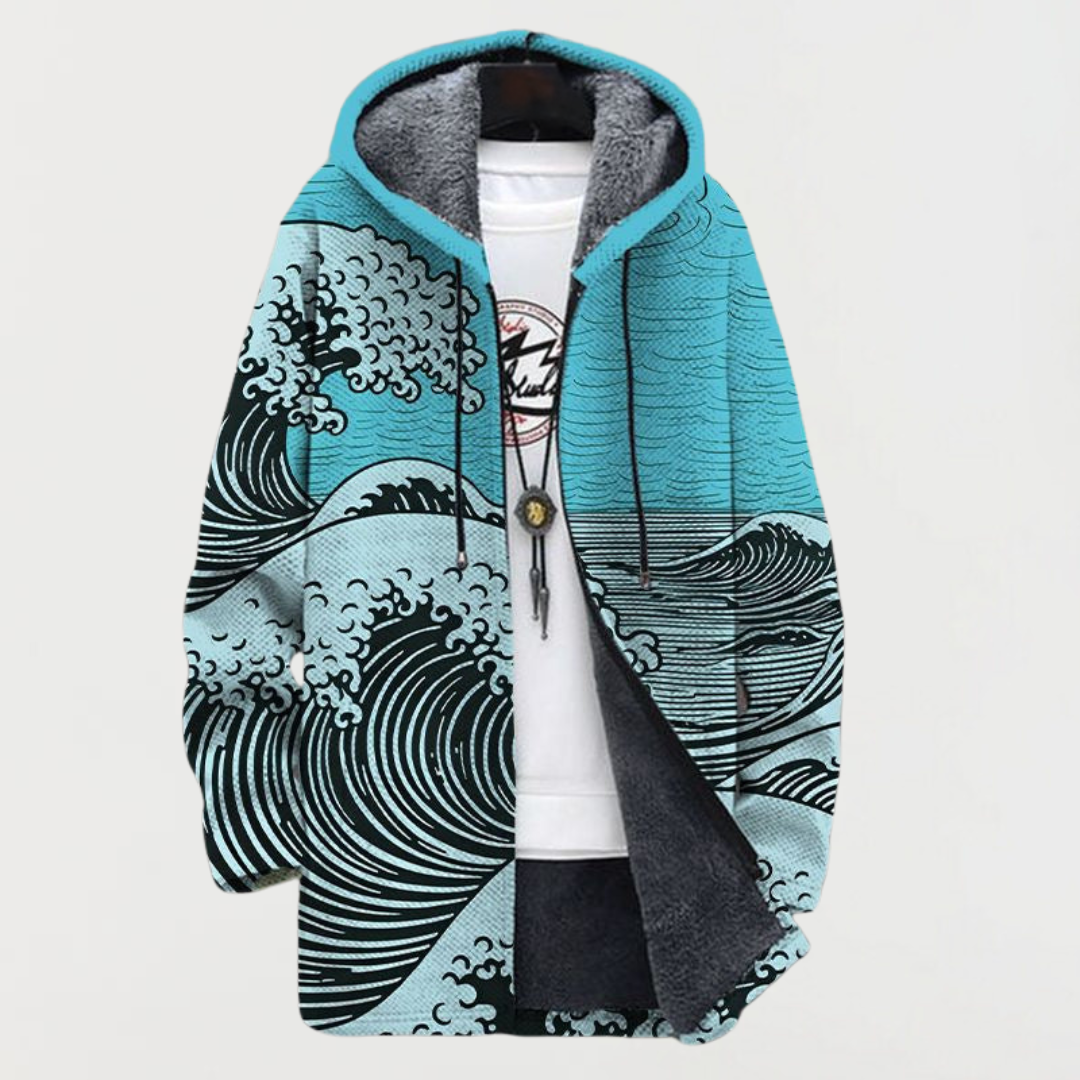 Lennox | Wave Print Coat – Wells & Rose