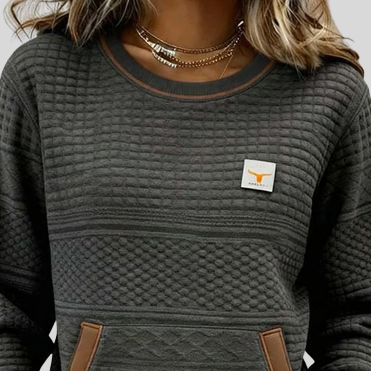 Noelle | Crew Neck Colorblock Sweatshirt – Wells & Rose