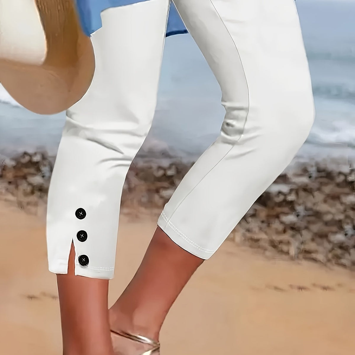 Clara | Stretch Capri Trousers – Wells & Rose