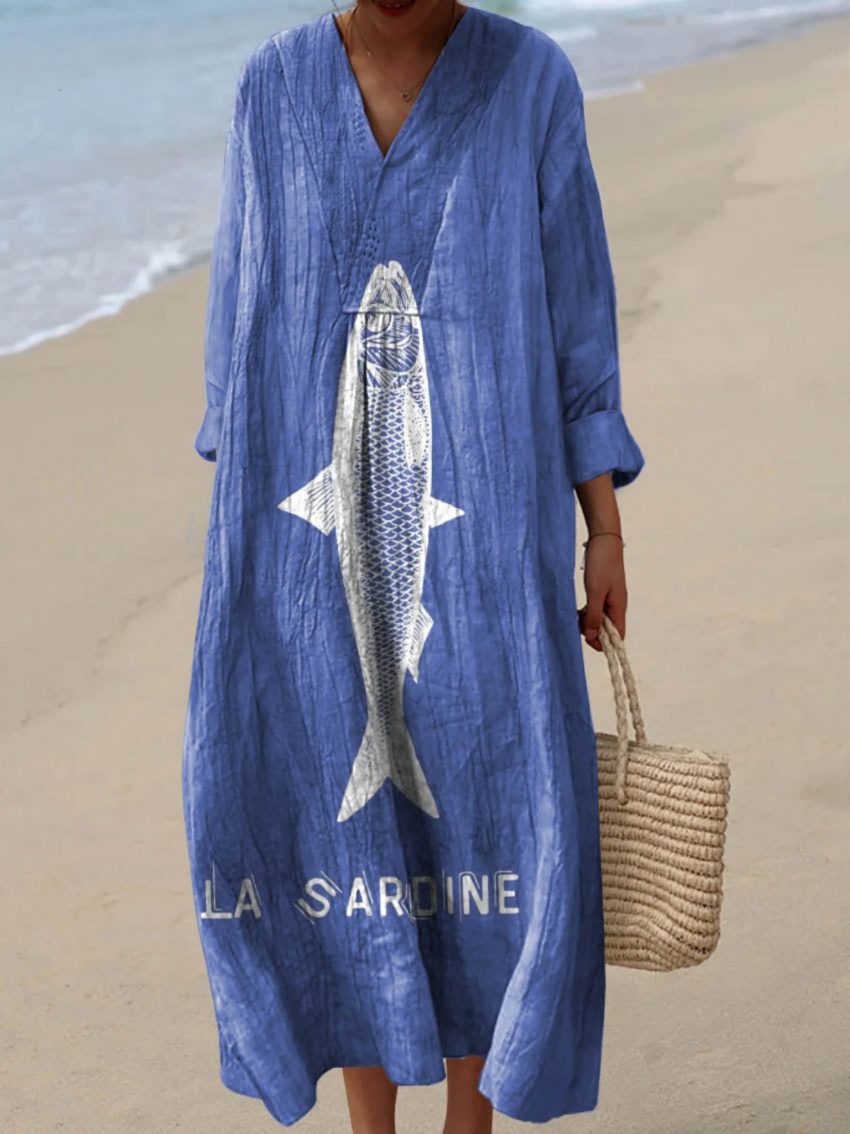 Aisha | Periwinkle Linen Boho Maxi Dress