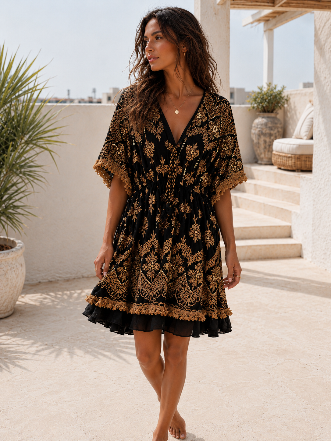 Short Damask Dress