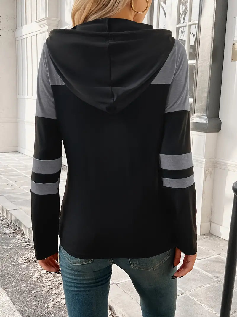 Elegant Casual Hoodie with Long Sleeves