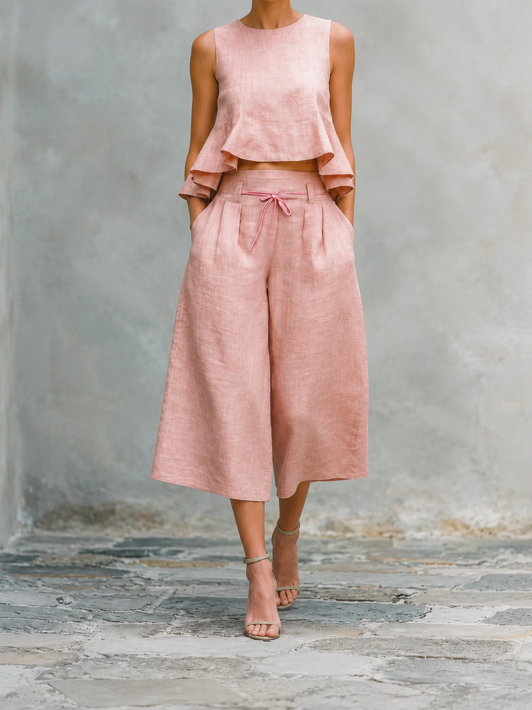 Marisol | Two-Piece Set with Ruffled Hem