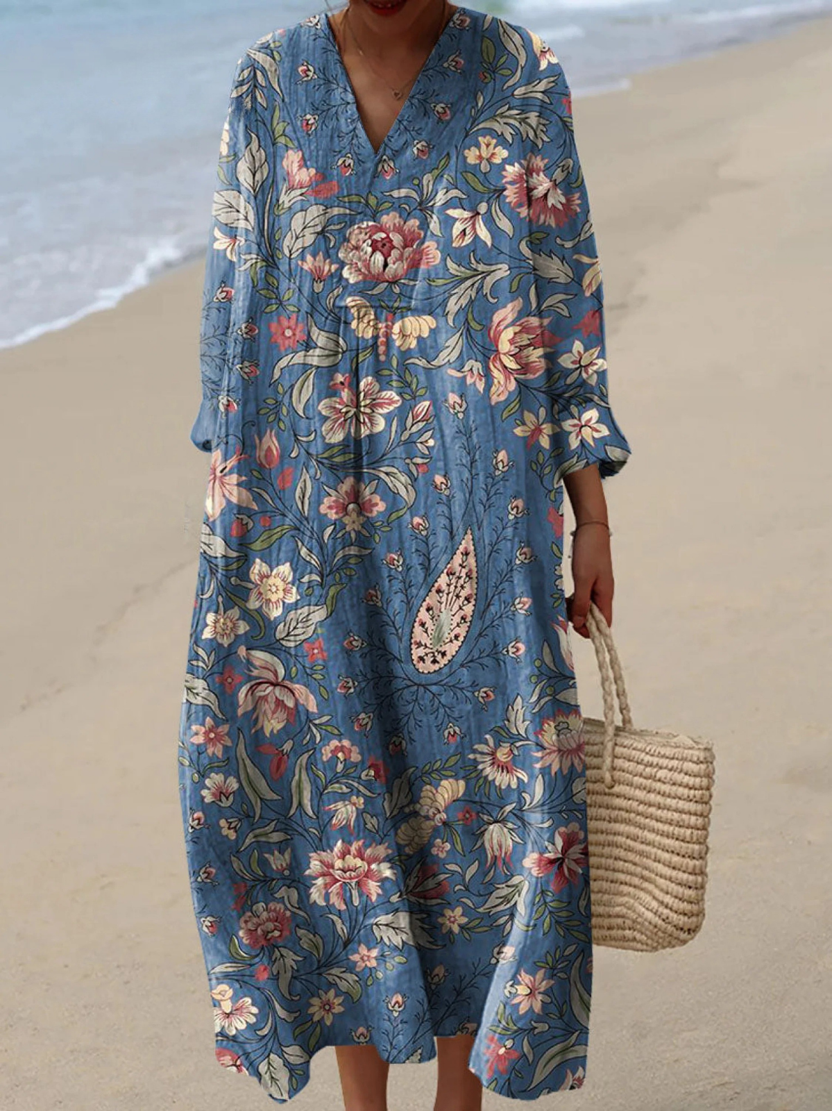 Aaliyah | Linen-Look Maxi Dress
