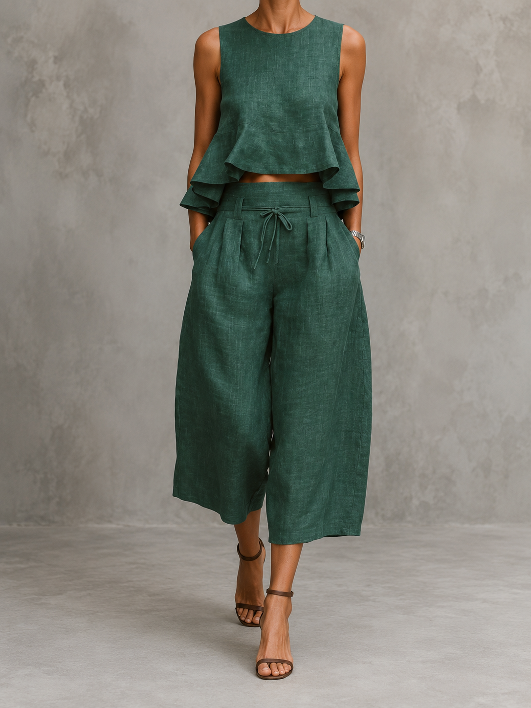 Marisol | Two-Piece Set with Ruffled Hem