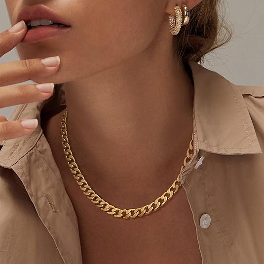 Leonor - Chunky Necklace with Cuban Links