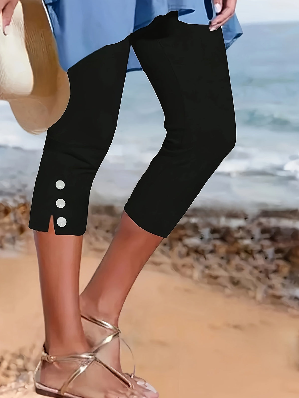 Clara | Stretch Capri Trousers – Wells & Rose