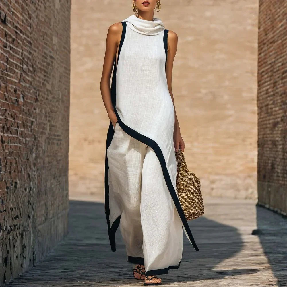 Nadia Timeless Linen Effect Set with Minimalist Design