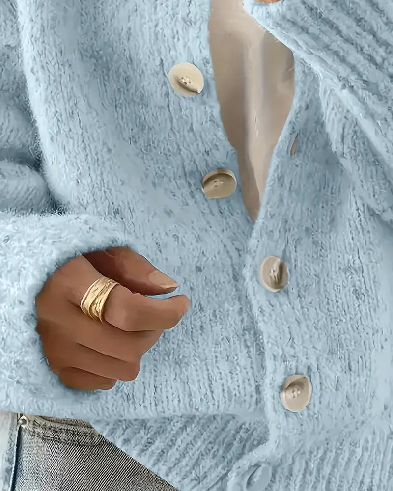 Comfortable Solid Color Cardigan
