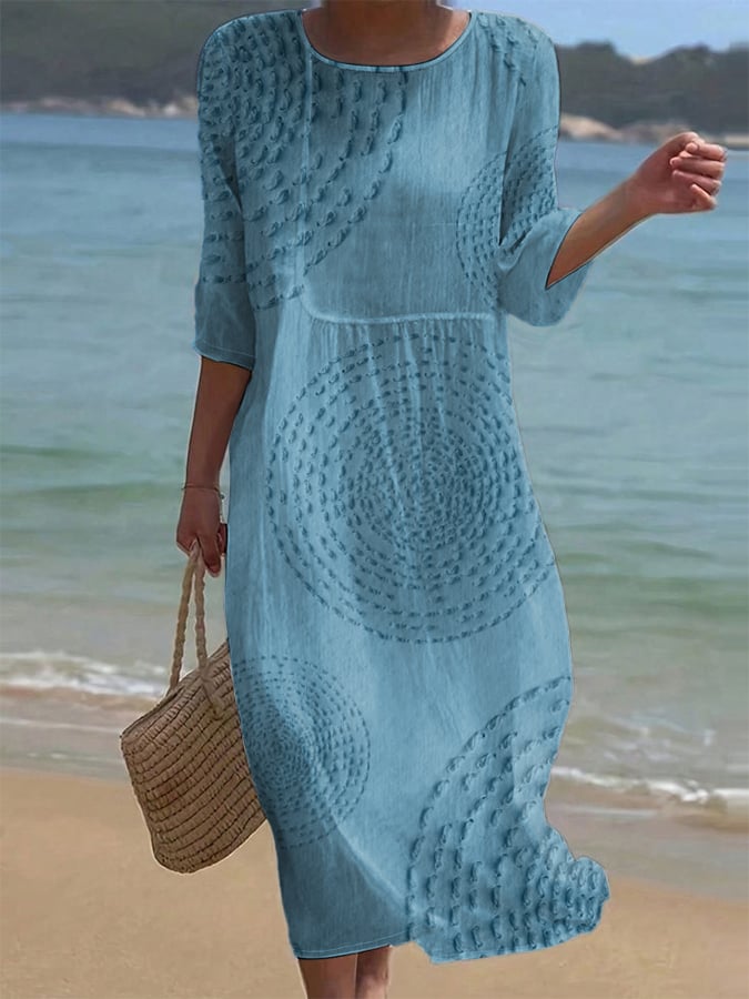 Embroidered Casual Women's Dress