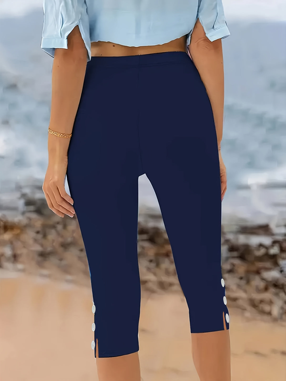 Clara | Stretch Capri Trousers – Wells & Rose