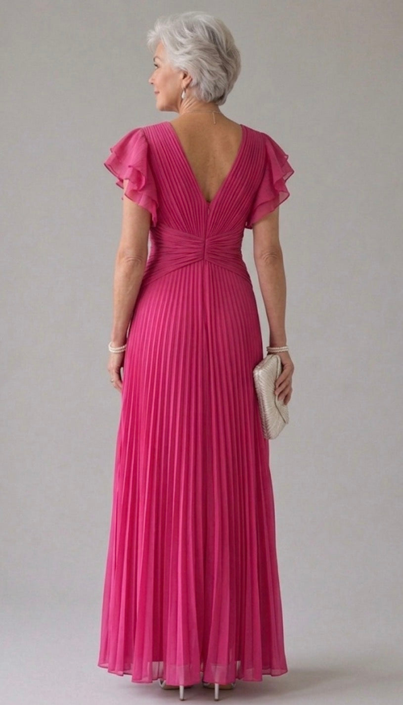 Ellis & Johnson™ | Pleated Evening Dress