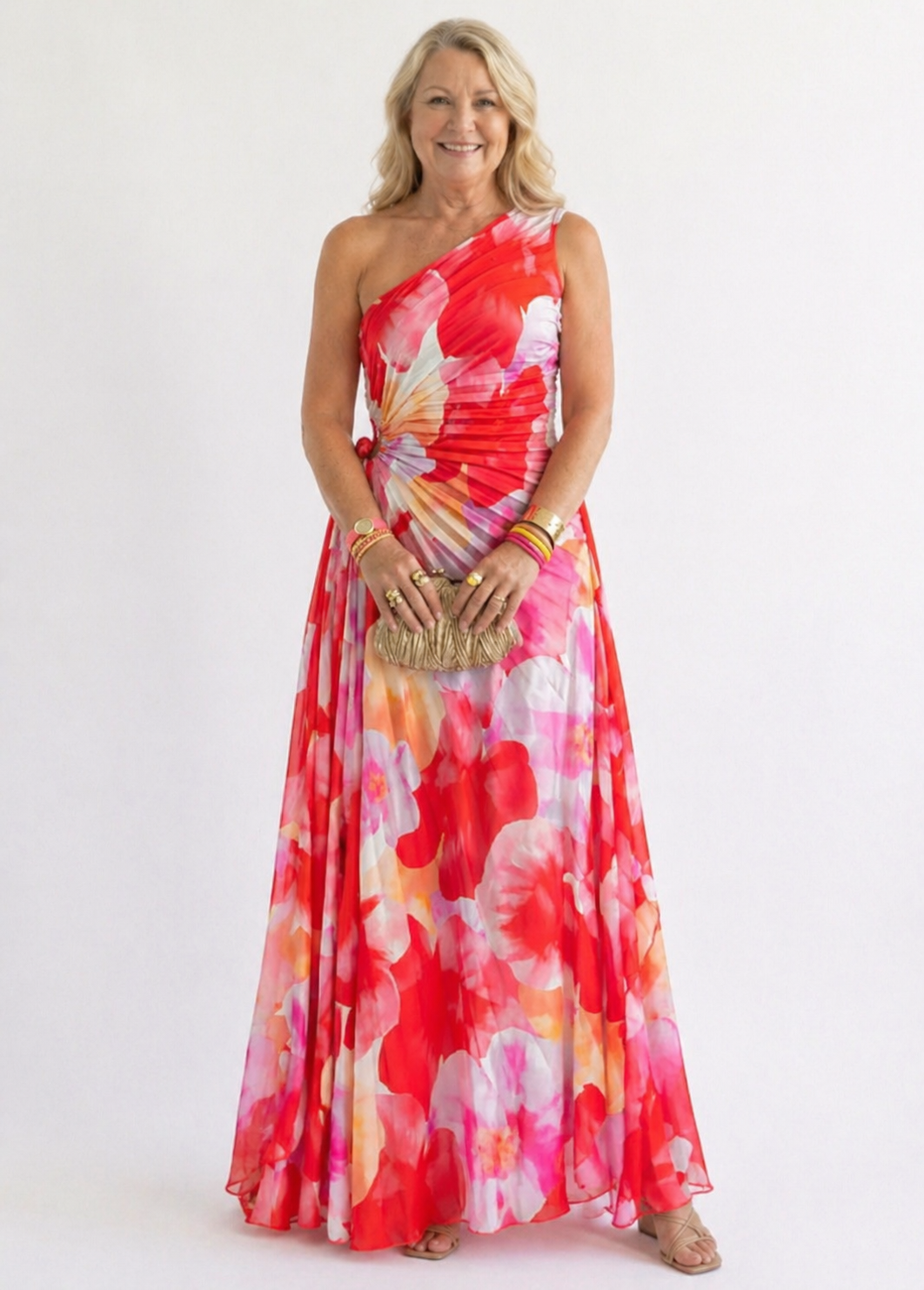 Ellis & Johnson™ | Pleated One-Shoulder Dress