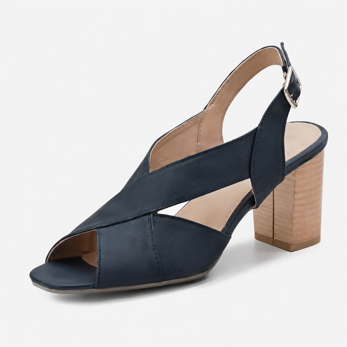 Delphine | Elegant Square-Heeled Sandals